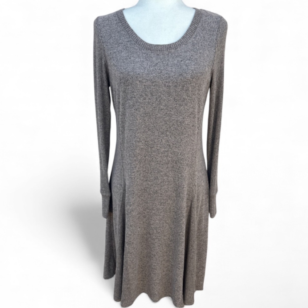 Rabbit Rabbit Rabbit Rib Knit Long Sleeve Women’s Dress Size 10 NWT TAUPE